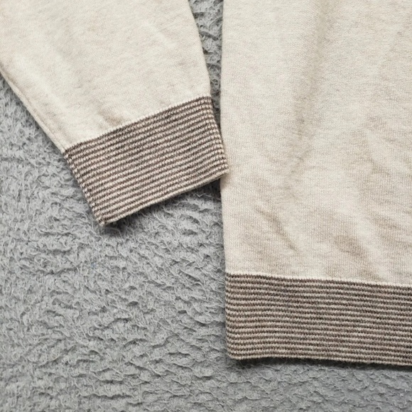 Daniel Cremieux Men's Beige V-Neck Sweater - Picture 3 of 5